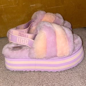 Womens platform uggs slippers fluffy